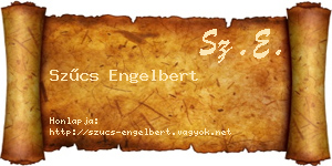 Szűcs Engelbert névjegykártya